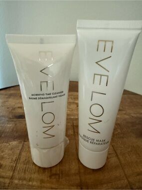 EVE LOM Rescue Mask 50ml + Morning Time Cleanser 50ml. New!
